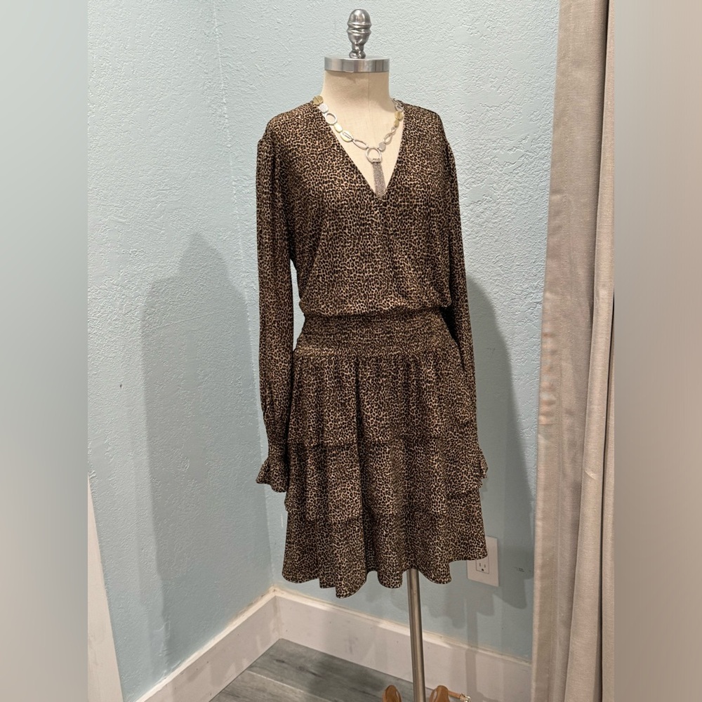 Michael kors Animal Print  Ruffle Dress